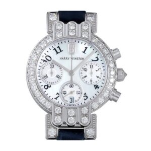 Harry Winston Premier Chronograph Bezel Diamond Watch Ref. Preqch32Ww007