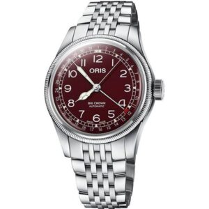 Oris Big Crown 01 754 7741 4068-07 8 20 22 Maroon Dial Pointer Date Automatic 41.50Mm Stainless Steel Men’S Watch