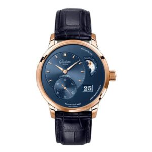 Glashütte Original Pano Maticlunar 1-90-02-11-35-61 Automatic 40Mm 18K Rose Gold Blue Dial Men’S Watch