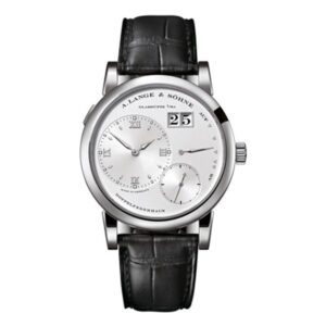 A.Lange & Sohne  Lange 1 101.039 Silver Dial 38.5Mm 18K White Gold In Black Leather Strap Men’S Watch
