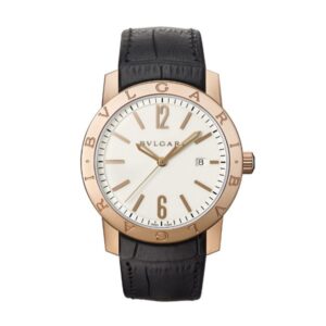 Bvlgari Solotempo 39Mm Pink Gold White Men’S Watch
