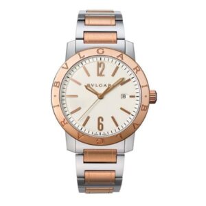 Bvlgari 41Mm Off White Dial Lacquered Polished Men’S Watch