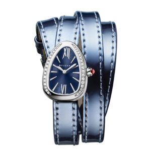 Bvlgari Serpenti 27Mm Stainless Steel Blue Lacquared Dial Ladies Watch Ref. 102967