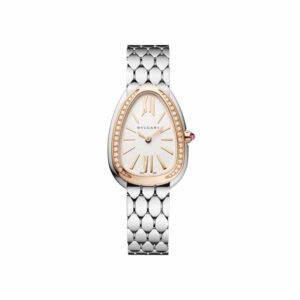 Bvlgari Serpenti Seduttori 33Mm Stainless Steel/18K Rose Gold With Diamonds Ladies Watch Ref. 103143