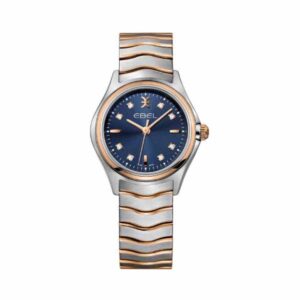 Ebel Wave 30Mm Stainless Steel / 18K Rose Gold Ladies Watch
