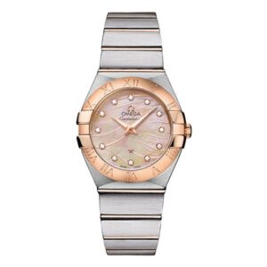 Omega Constellation Stainless Steel & 18Kt Rose Gold 27Mm Ladies Watch
