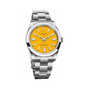 Rolex Oyster Perpetual 41Mm Stainless Steel W/ Yellow Dial Men’S Watch