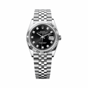 Rolex Datejust 126234-0027 Oystersteel-White Gold Bright Black Dial 36mm Women’s Watch