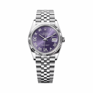 Rolex Datejust 126234-0021 Oystersteel-White Gold Aubergine Dial 36mm Women’s Watch