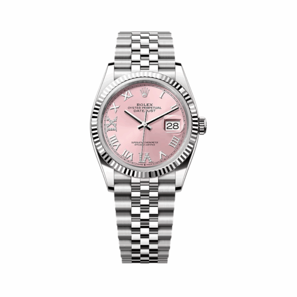 Rolex Datejust 126234-0031 Oystersteel-White Gold Pink Dial 36mm Women’s Watch