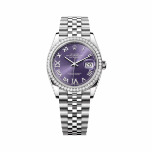 Rolex Datejust 126284RBR-0013 White Gold Aubergine Dial 36mm Women’s Watch