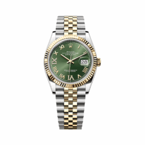 Rolex Datejust Automatic 126233-0025 Yellow Gold Olive Green Dial 36mm Women’s Watch