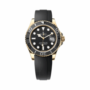 Rolex Yacht-Master 226658-0001 Black Dial 42Mm Yellow Gold Black Straps Men’S Watch