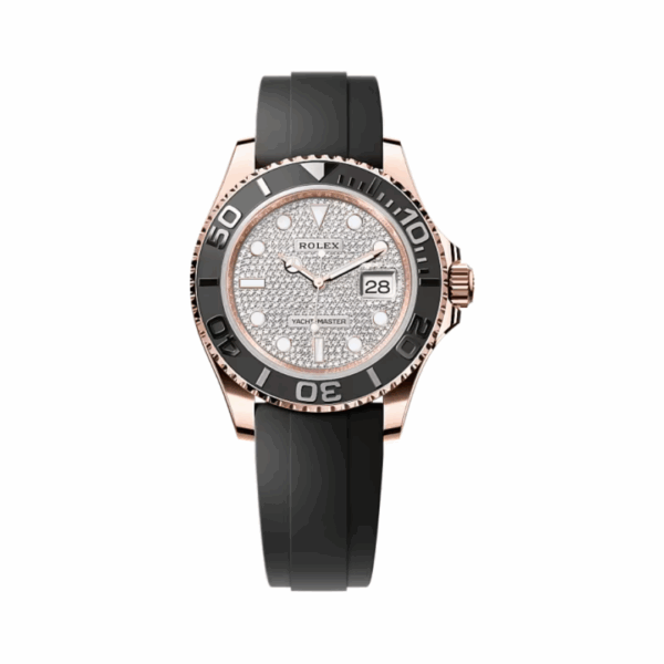 Rolex Yacht Master 126655-0005 40mm Diamond Oysterflex Pave Dial Men’S Watch