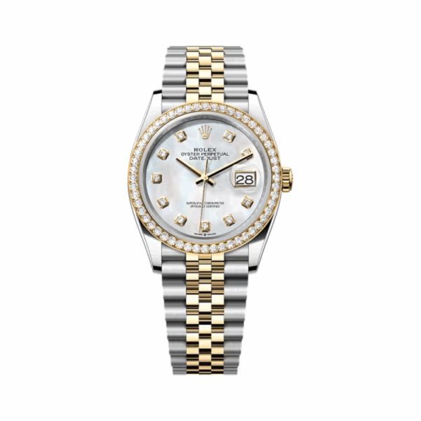 Rolex Datejust 126283RBR-0009 Oystersteel-Yellow Gold MOP Dial 36mm Women’s Watch
