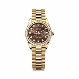 Rolex Datejust 278288RBR-0032 Yellow Gold Black MOP Dial 31mm Women’s Watch