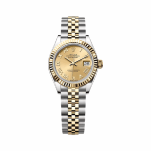 Rolex Oyster Perpetual Datejust 279173-0009 Champagne Roman Dial 28Mm Steel And Yellow Gold Ladies Watch