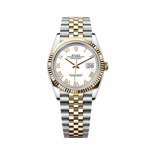Rolex Datejust Automatic 126233-0029 Yellow Gold White Dial 36mm Women’s Watch