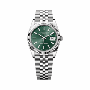 Rolex Datejust 126234-0051 Oystersteel-White Gold Mint Green Dial 28mm Women’s Watch