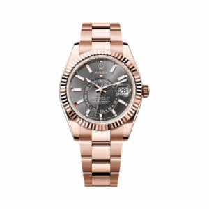 Rolex Sky-Dweller 336935-0004 Everose Gold Slate Dial 42mm Men’S Watch