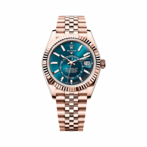 Rolex Sky-Dweller 336935-0005 Everose Gold Blue-Green Dial 42mm Men’S Watch