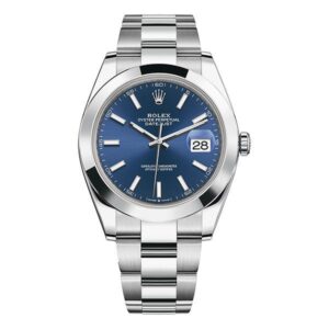 Rolex Datejust 126300 BLIO Blue Index Dial 41Mm Stainless Steel Oyster Bracelet Men’S Watch