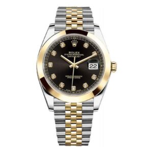 Rolex Datejust 126303 Bkdj Black Diamond Dial 41Mm18K Yellow Gold And Oystersteel