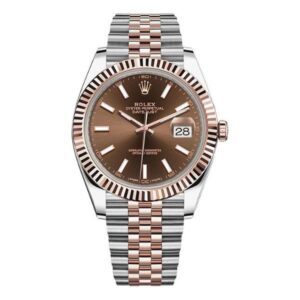 Rolex Datejust 126331 Choij Chocolate Index Dial Oyster Perpetual 41Mm Steel And 18K Everose Gold Jubilee Bracelet Men’S Watch
