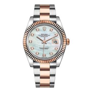 Rolex Datejust 126331 Mdo Mother Of Pearl Diamond Dial 41Mm 18Kt Rose Gold & Stainless Steel Men’S Watch