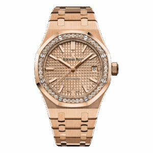 Audemars Piguet Royal Oak 15451Or.Zz.1256Or.03 Gold Index Dial 37Mm 18K Rose Gold Ladies Watch