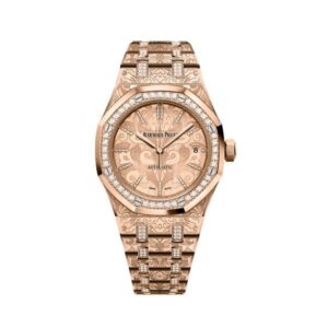 Audemars Piguet Royal Oak 15456Or.Zg.1251Or.01 Cashmere Special Edition Self Winding 37Mm Pink Gold Ladies Watch