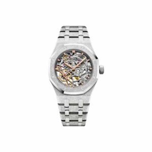 Audemars Piguet Royal Oak Double Balance Wheel Openworked Frosted 18Kt White Gold 37Mm Men’S Watch