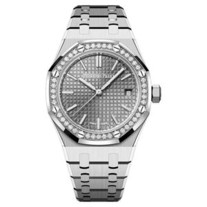 Audemars Piguet Royal Oak 15551St.Zz.1356St.03 Grey Dial “50Th Anniversary” 37Mm Stainless Steel Ladies Watch