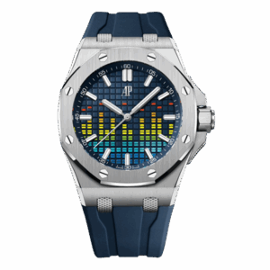 Audemars Piguet Royal Oak Offshore 15600Ti.Oo.A343Ca.01 Music Edition Self-Winding 43Mm Titanium Blue Rubber Straps Men’S Watch