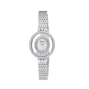 Chopard Happy Diamond 18Kt White Gold Oval Shape Ladies Watch