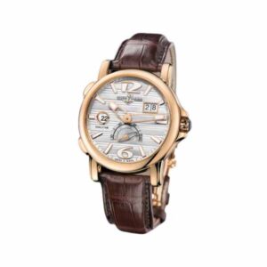Ulysse Nardin Gmt Big Date 42Mm 18Kt Rose Gold Silver Dial Men’S Watch