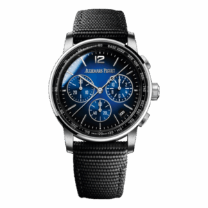 Audemars Piguet Code 11.59 26393Bc.Oo.A002Kb.01 Smoked Blue Lacquered Dial Chronograph 41Mm 18Kwhite Gold Men’S Watch