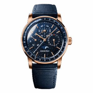 Audemars Piguet Code 11.59 26394Or.Oo.D027Kb.01 Blue Aventurine Dial Perpetual Calendar 41Mm 18K Rose Gold Men’S Watch