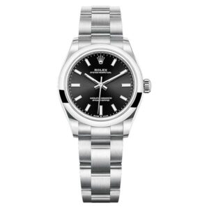 Rolex Oyster Perpetual 277200-002  Black Dial 31Mm Full Steel Ladies’ Watch