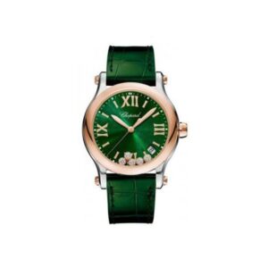 Chopard Happy Sport 36Mm Stainless Steel &Amp; 18Kt Rose Gold Ladies Watch