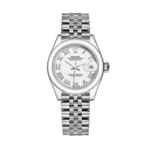 Rolex Datejust 28Mm Domed Bezel Silver Index Dial Jubilee Bracelet Ladies Watch
