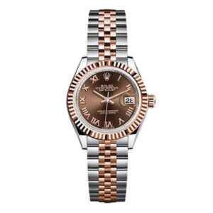 Rolex Datejust 279171 CHORJ Steel And Everose Gold Rolesor 28mm  Chocolate Roman Dial Ladies Watch