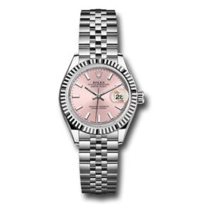 Rolex Datejust 279174 Pij Pink Index 28Mm Fluted Bezel Full Steel
