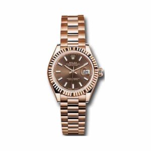 Rolex Datejust 28Mm 18Kt Rose Gold Ladies Watch