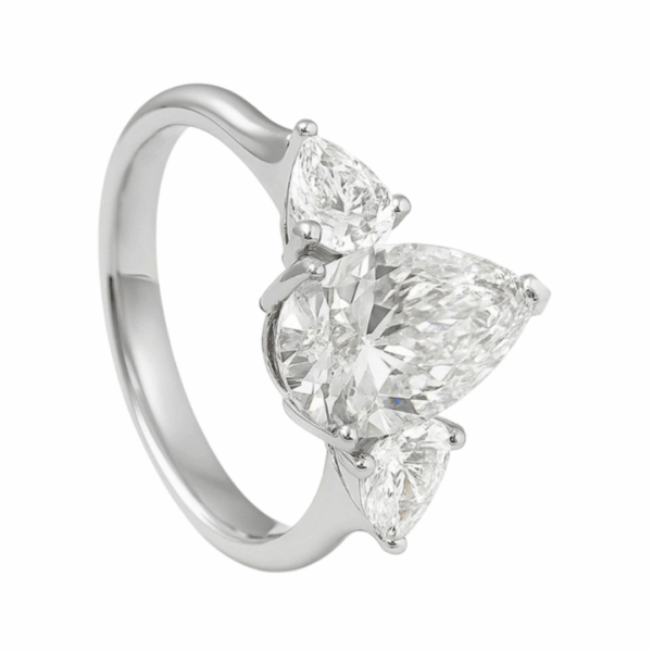 3 CT Pear Ring -3.51 CTS,R112R,J-K/SI,F-G/VS-SI,Total Wt – 3.89 gm - Image 2