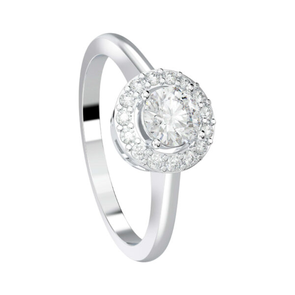30 PTR RD RING- HRD- E-G/VVS-SI 0.41 CTS- 82430R,Total Wt – 2.47gm - Image 2