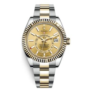 Rolex Sky Dweller 326933 Ch 18K Yellow Gold With Fluted Bezel 42Mm Men’S Watch