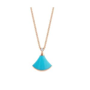 Bvlgari ‘Diva’S Dream Necklace’ In 18Kt Rose Gold With Turquoise And Diamond Pendant