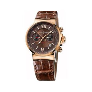 Ulysse Nardin Maxi Marine 18K Rose Gold Brown Dial With Roman Numerals 41Mm Men’S Watch
