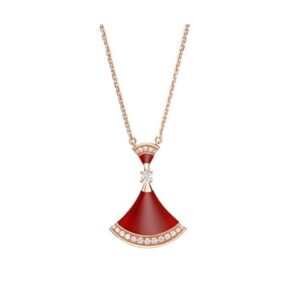 Bvlgari ‘Diva’S Dream Necklace’ In 18Kt Rose Gold With Diamonds And Carnelian Elements
